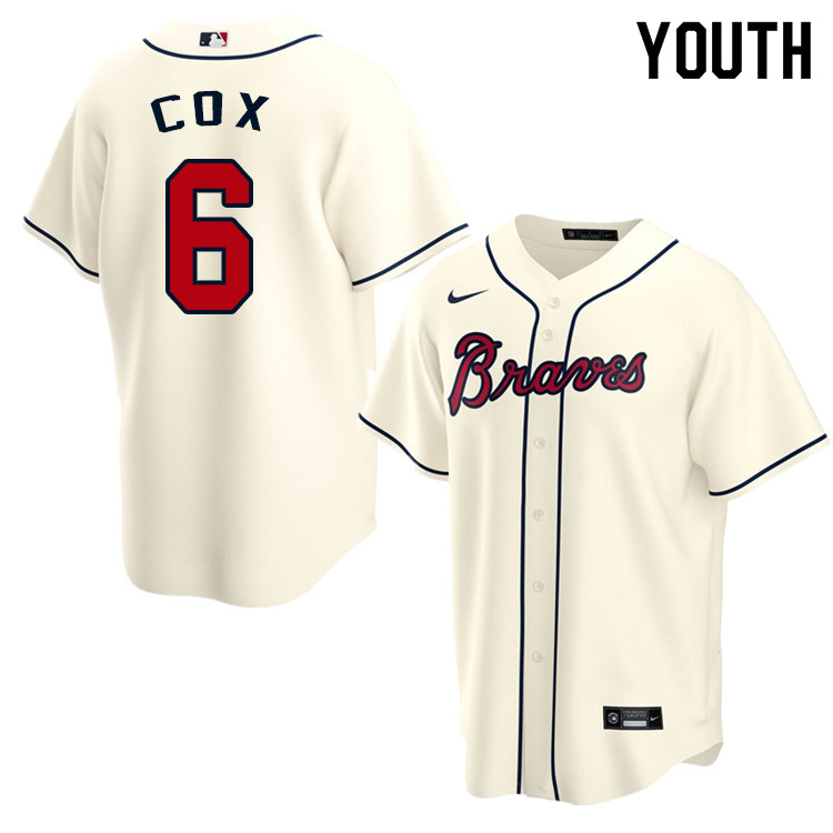 Nike Youth #6 Bobby Cox Atlanta Braves Baseball Jerseys Sale-Cream